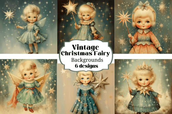 6 Vintage Christmas Fairy Illustrations Review