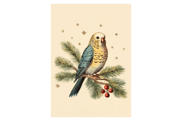 Budgeriar Christmas Card: Illustrations for Branding
