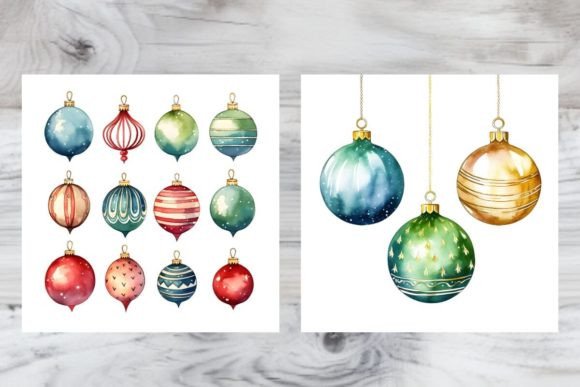 Christmas Bauble Watercolor Illustrations Review