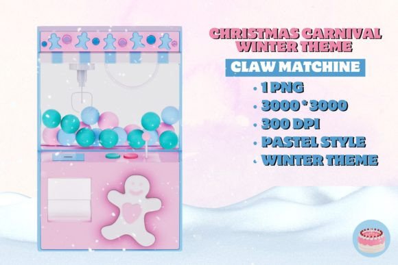 Christmas Carnival Winter - Claw Machine Illustrations