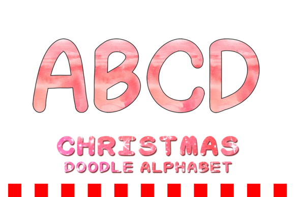 Christmas Doodle Alphabet Letter 154: Festive Illustrations