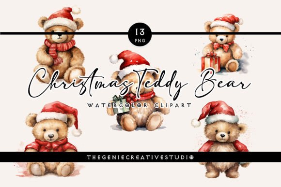 Christmas Teddy Bear PNG Clipart: Illustrations Review