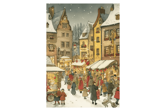 Market Christmas Card: Illustrations for Festive Branding