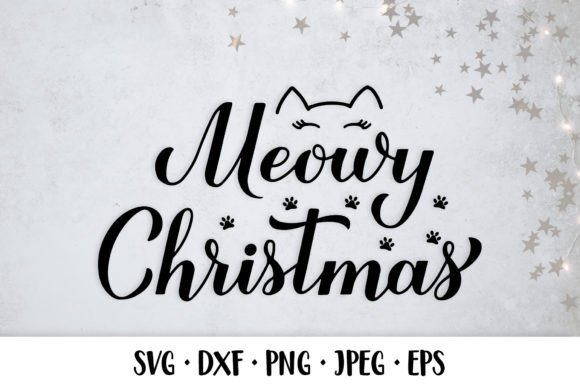 Meowy Christmas SVG: Festive Illustrations
