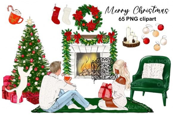 Merry Christmas Family Png Clipart Illustrations