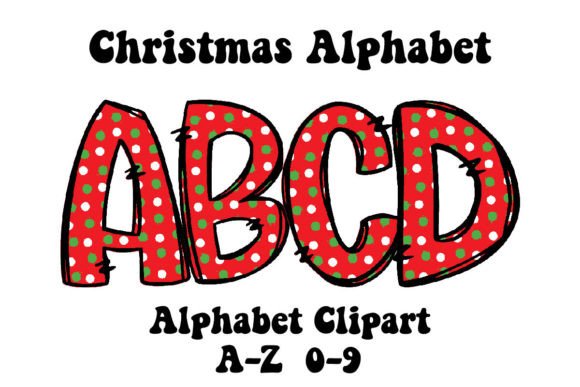 Review: Christmas Alphabet Doodle Red Green Dot Illustrations