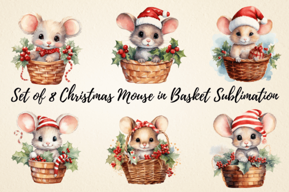 Review: Christmas Mouse in Basket Sublimation Design