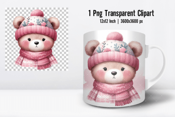 Teddy Bear Clipart Christmas Valentine Illustrations