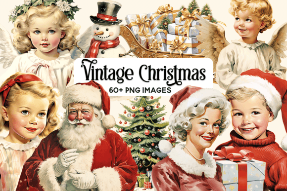 Vintage Christmas Clipart Bundle: Illustrations Review